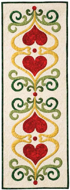 Elegant Hearts Table Runner American Quilter S Society